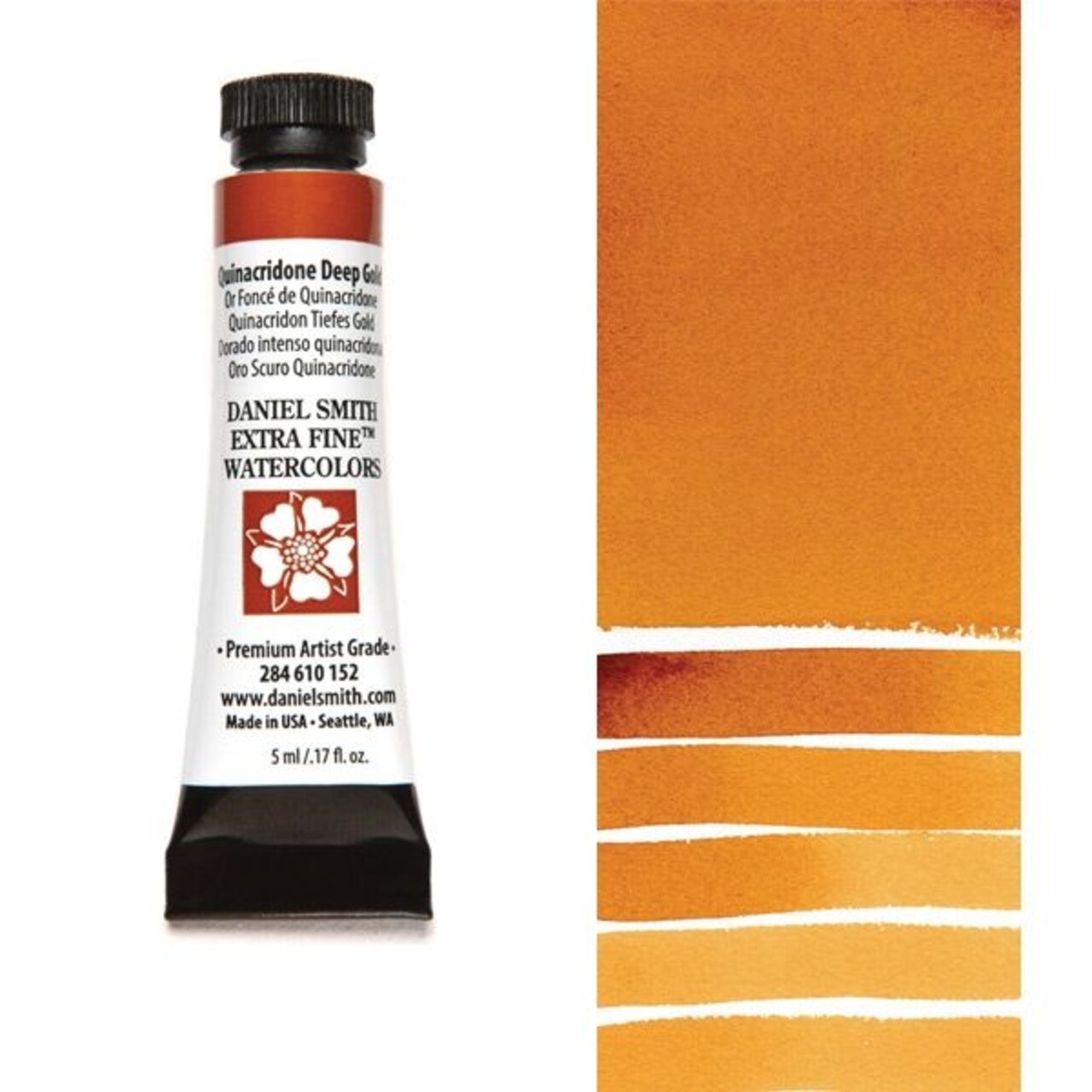 Daniel Smith Extra Fine Watercolors - Quinacridone Deep Gold, 5 ml Tube